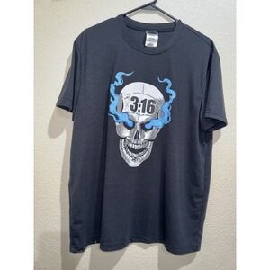 WWE Mens Wrestling Stone Cold Steve Austin 3:16 Sleep Pajama Shirt Blue Soft L